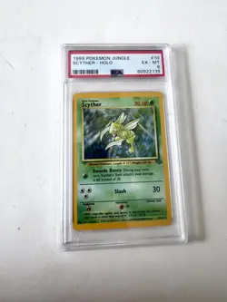 POKEMON 1999 Jungle SCYTHER Holo 10/64 PSA 6 - Image 1