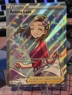 Pokemon SWSH07: Evolving Skies Aroma Lady (Full Art) 199/203 Ultra Rare - NM - Image 1