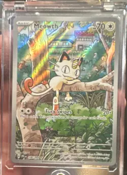 Pokemon Meowth 106/094 Phantasmal Flames Illustration Rare Holo 70 HP - Image 1