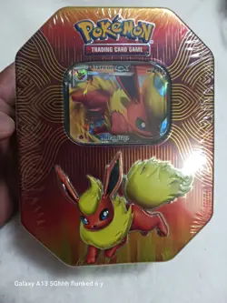 Pokemon Flareon GX Elemental Powers Tin with 4 Packs - (FACTORY SEALED) - Image 1