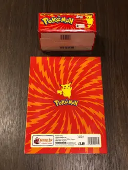 1999 topps merlin pokemon stickers box + album - Image 2