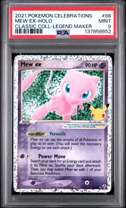 2021 POKEMON CELEBRATIONS CLASSIC COLL #88 MEW EX-HOLO PSA 9 - Image 1