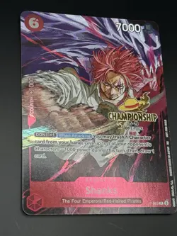 Shanks P-083 Championship Tournament Promo CS One Piece Card English - Image 2