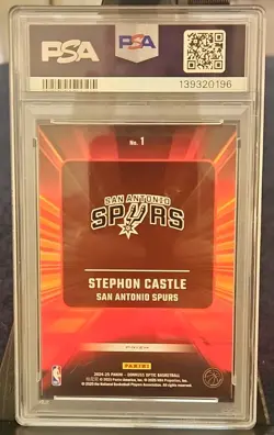 Panini 2024-25 Donruss Optic Express Lane Stephon Castle #1 Purple Prizm PSA 8 … - Image 2