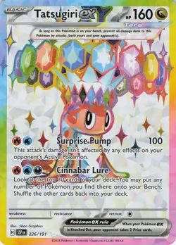 Tatsugiri ex Holo Ultra Rare SV08: Surging Sparks 226/191 NM - Image 1
