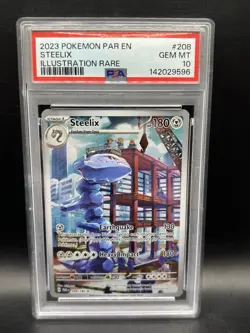 PSA 10 Steelix 208/182 2023 Paradox Rift Illustration Rare Pokemon Card - Image 1
