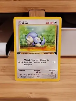 Dratini 53/82 Team Rocket 1st Edition Common Pokemon Card NM - Image 1