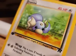 Dratini 53/82 Team Rocket 1st Edition Common Pokemon Card NM - Image 2