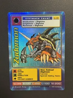Digimon Zudomon St-38S Chase Holo Bandai Digi Battle Card - Image 1