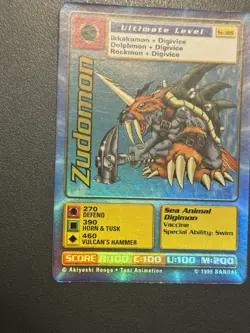Digimon Zudomon St-38S Chase Holo Bandai Digi Battle Card - Image 3