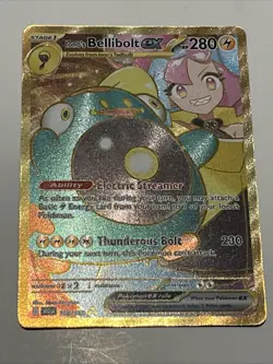 Iono's Bellibolt EX Sir 188/159 SV09 Holo Pokemon TCG Card Journey Together NM - Image 2