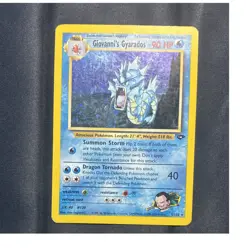 POKEMON GIOVANNI'S GYARADOS HOLO RARE 5/132 GYM CHALLENGE WOTC unlimited MP - Image 1