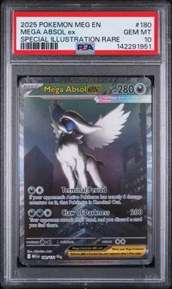 2025 POKEMON MEG EN-MEGA EVOLUTION #180 MEGA ABSOL EX PSA 10 - Image 1