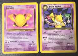 Pokemon Tcg Drowzee & Dark Hypno Evolution Line Team Rocket Unlimited NM-MP - Image 1