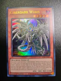 YuGiOh! ALIN-EN027 Cyberdark Wurm 1st Edition Ultra Rare NM - Image 1