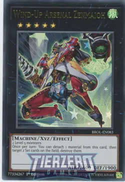Yugioh Wind-Up Arsenal Zenmaioh BROL-EN083 Ultra Rare 1st Edition NM/LP - Image 1