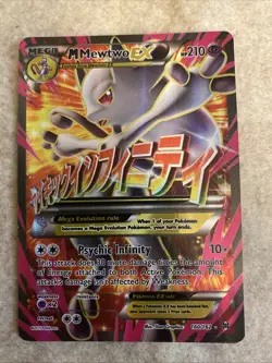 Pokemon TCG M Mewtwo EX Full Art Holo Ultra Rare Card PSA 7 160/162 Breakthrough - Image 1