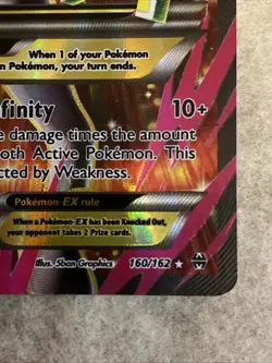 Pokemon TCG M Mewtwo EX Full Art Holo Ultra Rare Card PSA 7 160/162 Breakthrough - Image 3