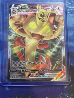 Pokemon TCG Meowth VMAX SWSH005 Black Star Promo LP - Image 1