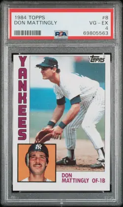 1984 TOPPS #8 DON MATTINGLY ROOKIE RC PSA 4 - Image 1