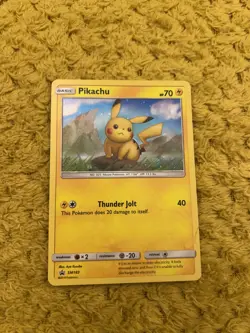 Pokemon Sun & Moon Black Star Promo Card Pikachu SM183 Holo Foil TCG - Image 1