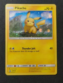 Pikachu SM183 Sun & Moon Black Star Promo Holo Pokemon TCG Card - Image 1