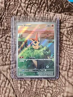 Pokemon TCG Victini 208 Sv: Scarlet & Violet Promo Cards Holo Full Art NM - Image 1