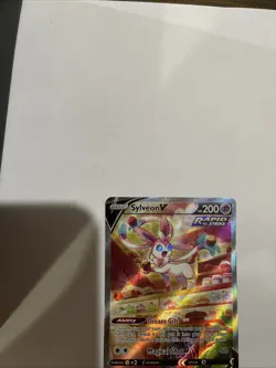 Pokemon Sylveon v TCG Alternate Full Art Holo Card 184/203 SWSH Evolving Skies - Image 4