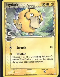Psyduck Delta Species Common Holon Phantoms 81/110 Lightning Pokemon Card - Image 1