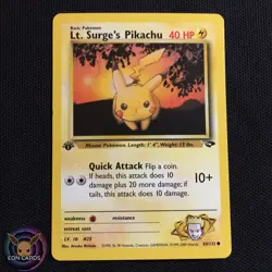 Lt. Surge's Pikachu 1ST EDITION 84/132 (NM/LP) Gym Challenge Pokemon Cards - Image 1