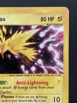 Zapdos H32/H32 - Aquapolis Holo Rare Pokemon Card - 2002 e-Reader - Authentic - Image 3