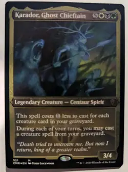 Karador, Ghost Chieftain (Foil Etched) Commander Legends - MTG MYTHIC - Image 1