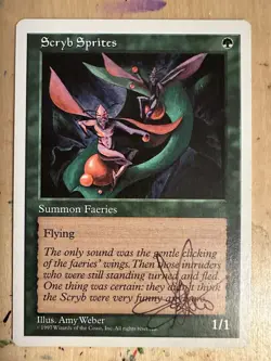 MTG ARTIST PROOF WB Scryb Sprites AP Sketch Art Amy WEBER - Image 2