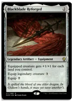 MTG Blackblade Reforged - Dominaria Misprint Moderately Played English - Image 1