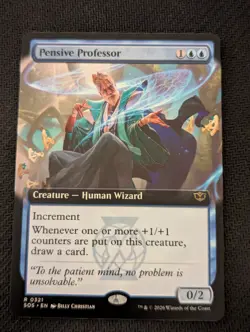 [MTG] Pensive Professor (Foil) (Extended Art) (0321) (SOS) NM - Image 1