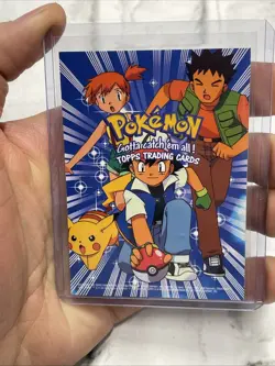 Pokemon Gotta Catch 'Em All TOPPS Checklist Card TV Movie Animation Blue NM/MT - Image 1