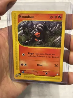 Pokemon Houndour - 86/147 Aquapolis - Pokemon TCG - 2003 Vintage Common Card LP+ - Image 1