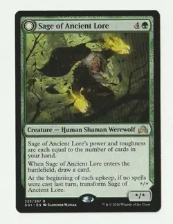 Sage of Ancient Lore Shadows Over Innistrad 225/297 MTG NM/EX - Image 1