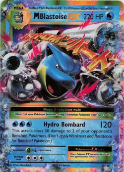 M Blastoise EX 22/108 Holo EX Rare Evolutions Pokemon Lightly Played - Image 1