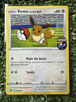 Eevee on the Ball Pokem Futsal 002/005 Pokemon Futsal Soccer - Image 1