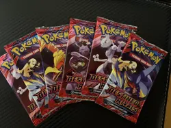 Pokemon tcg Destined Rivals booster bundle 6x Sealed Packs - Image 1