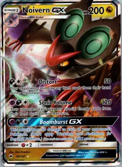 Pokemon TCG Noivern GX 99/147 Burning Shadows Holo NM - Image 1