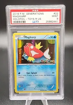 PSA 9 Mint 2016 Pokemon Magikarp Holo 22/83 XY Generations - Toys R Us - Image 1