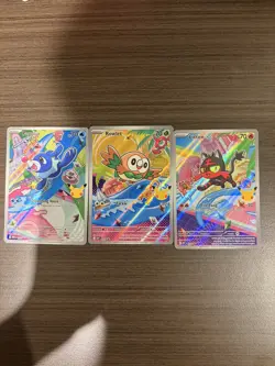 poppilo 045, rowlet 043, Litten 044 first partner collection pokemon - Image 1