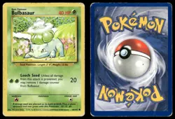 BULBASAUR 44/102 COMMON BASE SET UNLIMITED POKEMON HP - Image 1