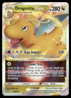 DRAGONITE VSTAR 050/078 HOLO VSTAR RARE POKEMON GO POKEMON NM - Image 2