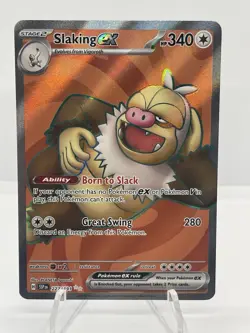SLAKING ex Pokemon Surging Sparks SSP 227 Ultra Rare Full Art Holo - Image 1