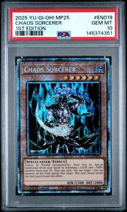 PSA 10 Chaos Sorcerer MP25-EN019 Yugioh 2025 Mega-Pack 1st Edition Starlight - Image 1