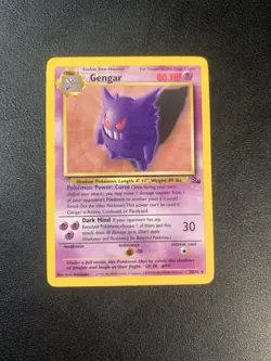 Vintage Gengar 20/62 Fossil Non Holo Rare Pokemon Card TCG WOTC Near Mint - Image 1