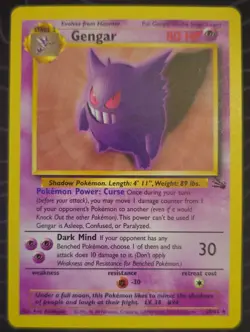 Gengar 20/62 Pokemon TCG Fossil Set - Image 1